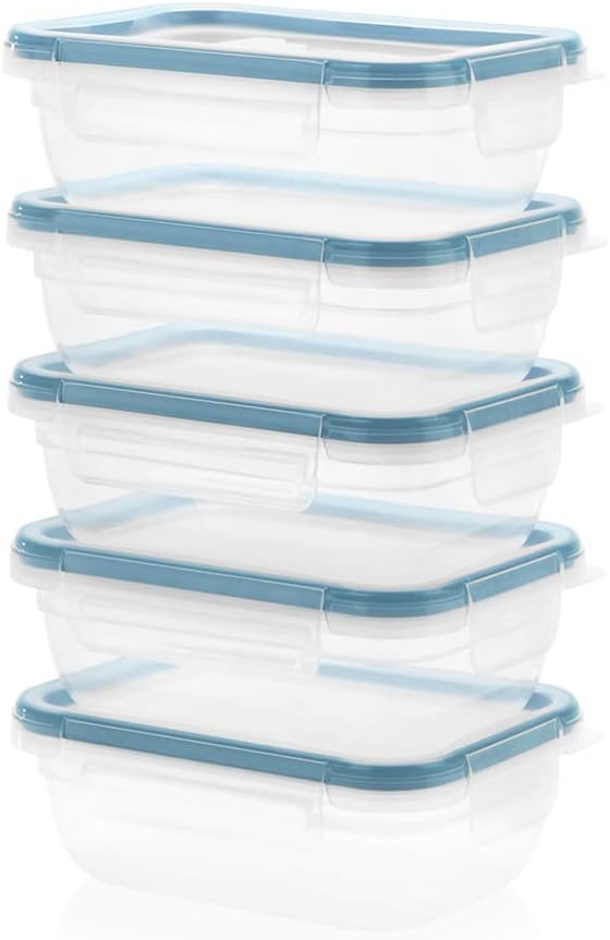 Plastic 3-Cup Round, 5-Pack